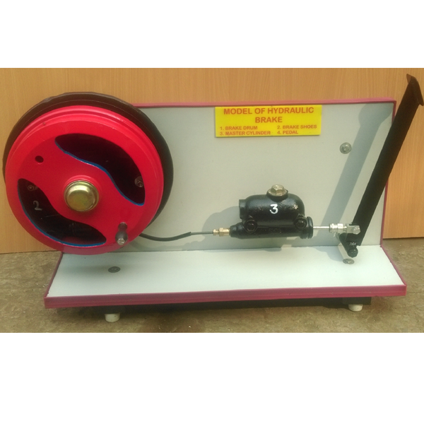 Automobile Engineering LAB, Hydraulic Brake, Hydraulic Brake drum model   